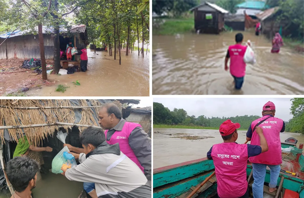 বন্যাদুর্গতদের পাশে ব্র্যাক, পাঁচ জেলায় পৌঁছাচ্ছে শুকনো খাবার